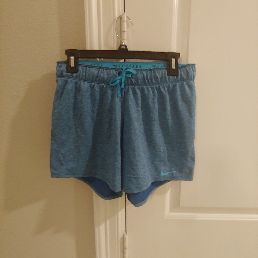 Nike Athletic womens running shorts Small Blue